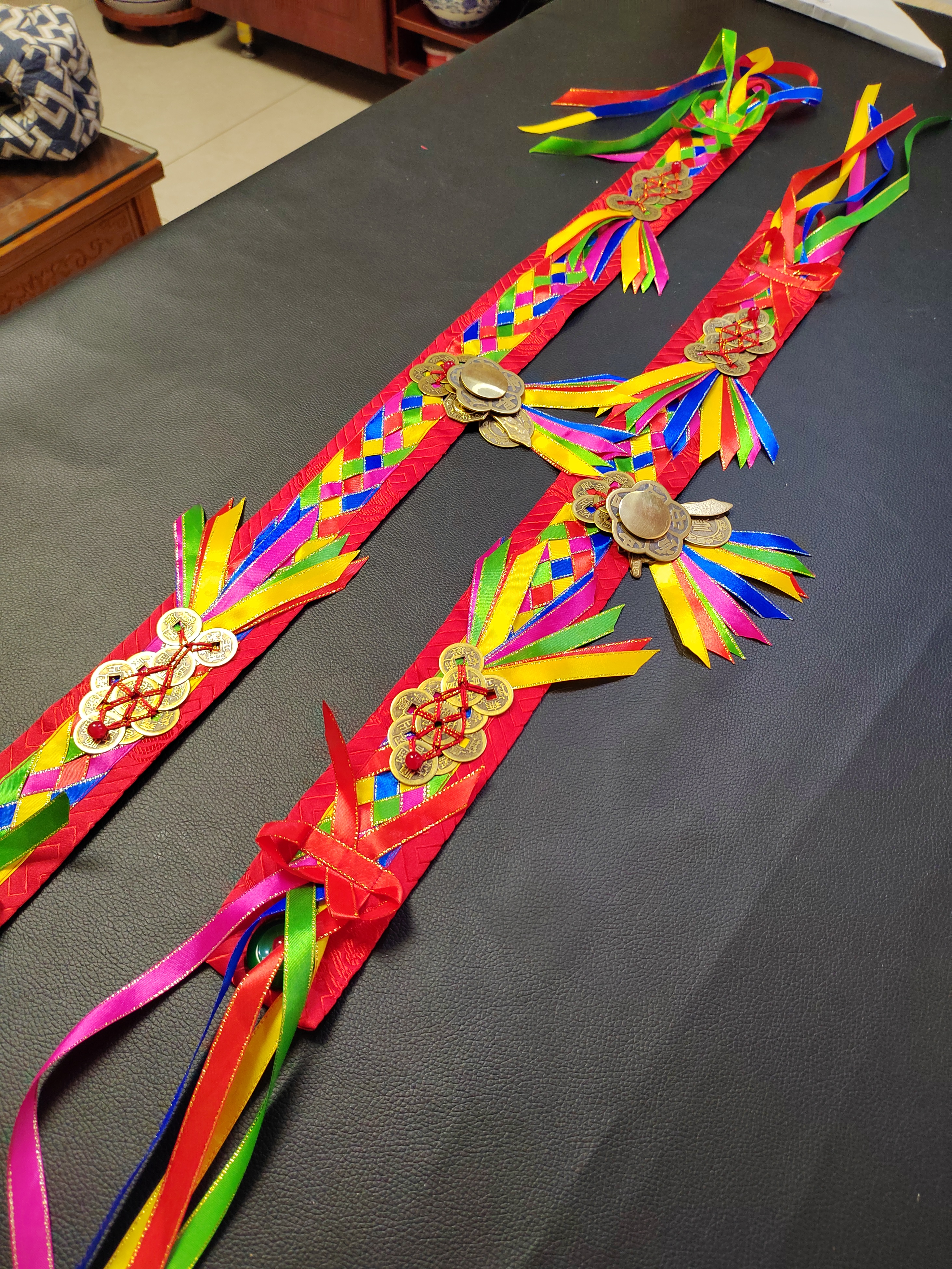 腰缠万贯金腰带（男女一对）（需要定制）婚庆用品，备婚，纯手工，裤带