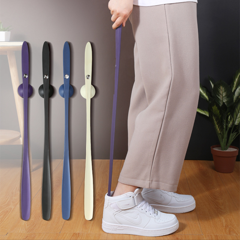 日式鞋拔子长柄家用鞋扒子加长磁吸老人鞋穿鞋提鞋壁挂式塑料高档