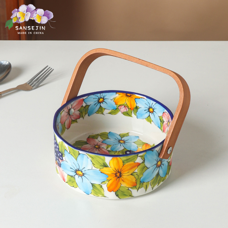 SANSEJIN芙蓉水仙系列 木柄果篮