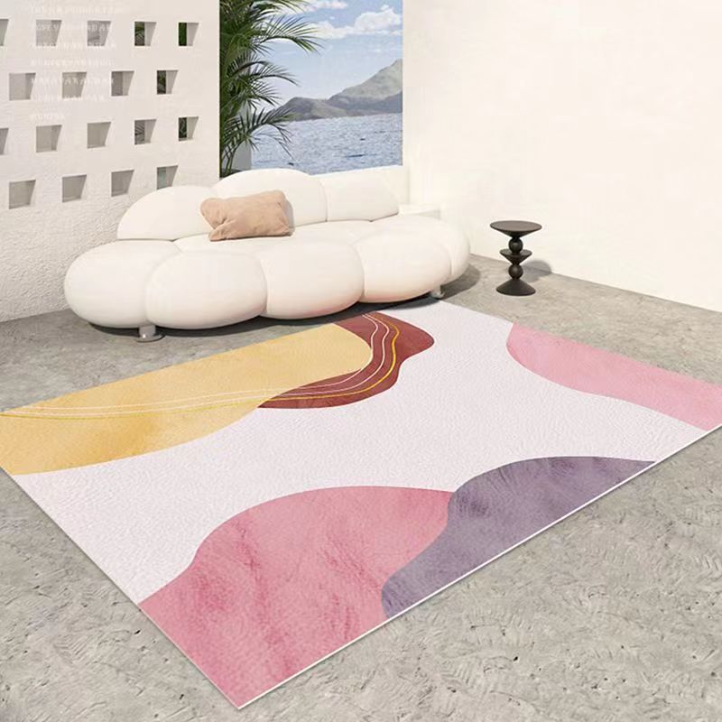 客厅现代抽象多功能网红家用吸水免洗吸油地毯大面积硅藻泥客厅毯