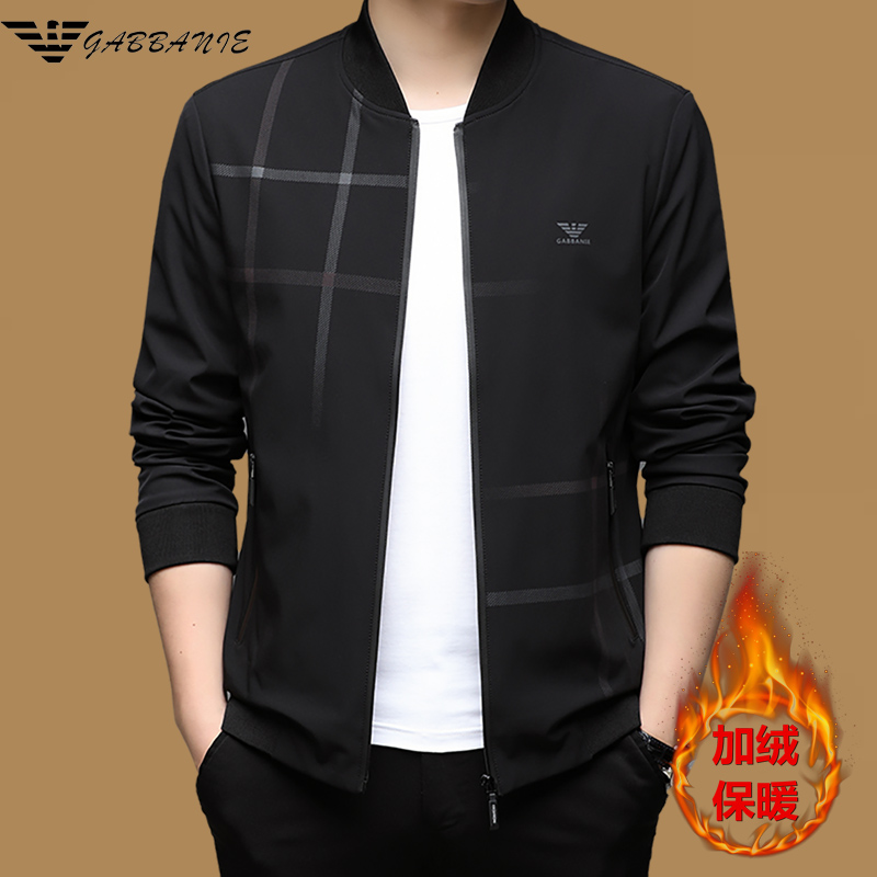 意大利夹克男装外套正品高档休闲秋冬季加厚中年高档潮流商务茄克