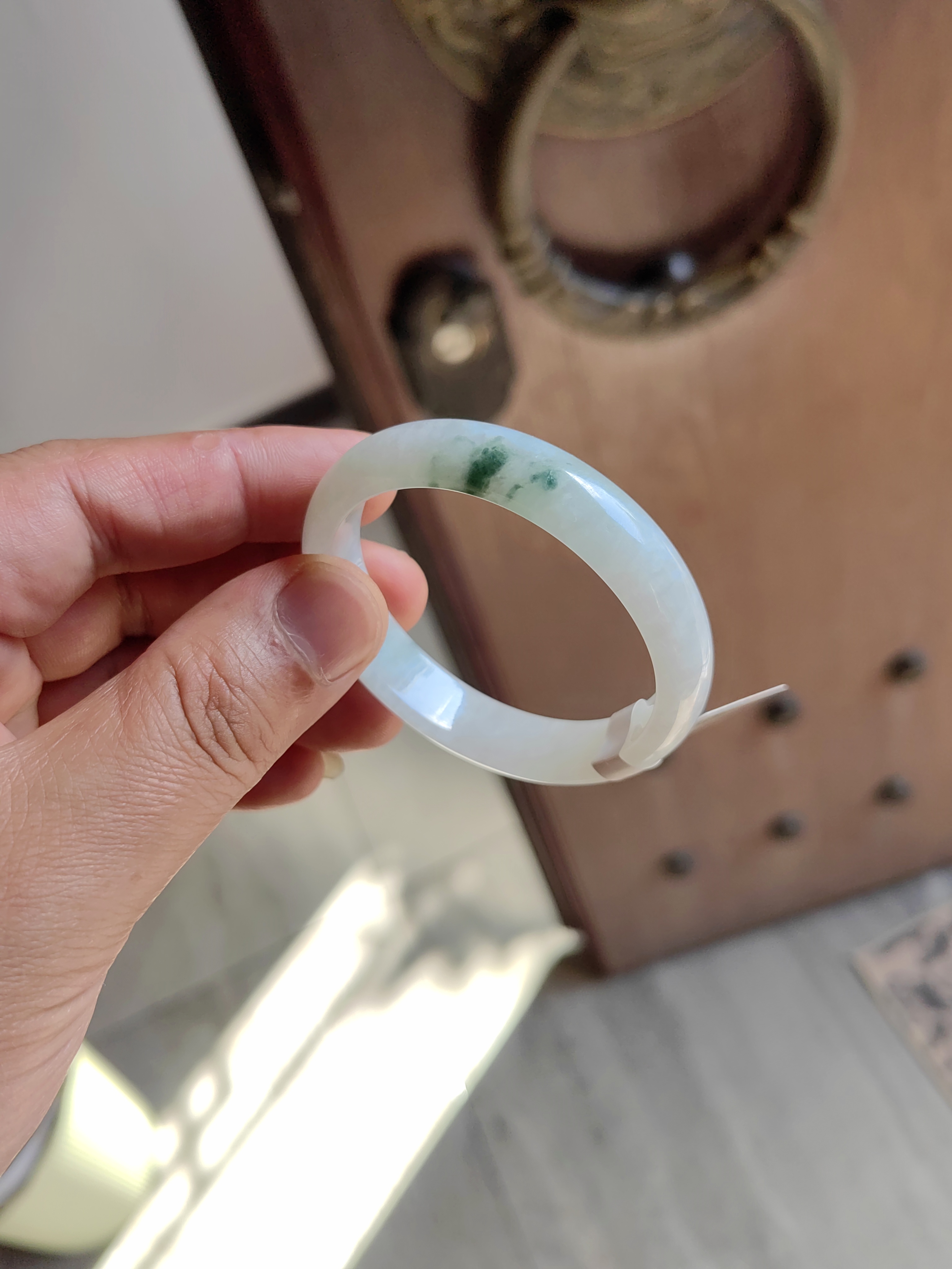 天然缅甸翡翠贵妃镯51圈口（有小包容，退货需承担寄货费用）