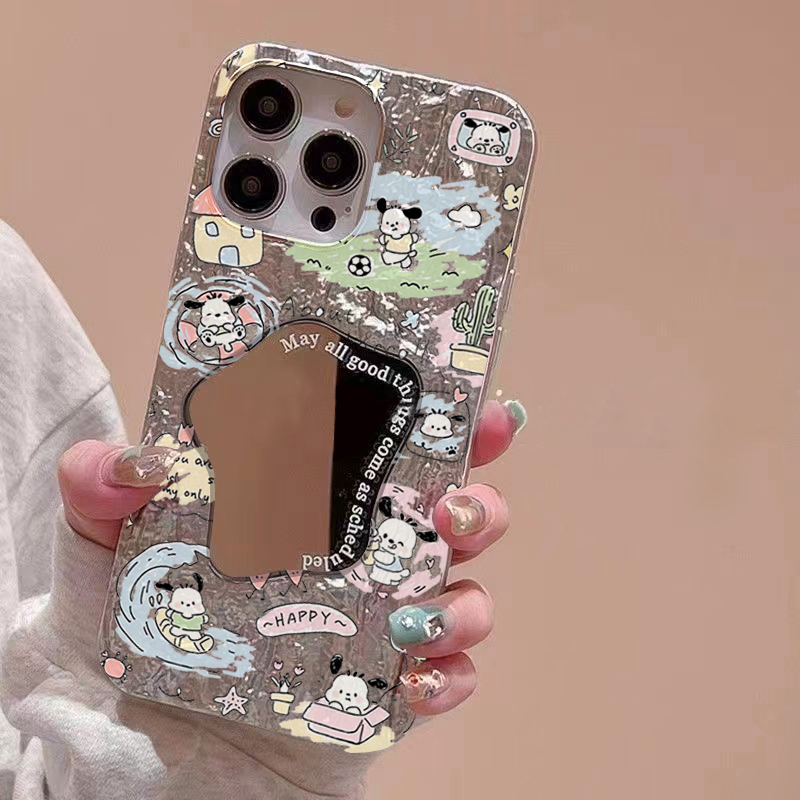 帕恰狗镜面小米13/12ins手机壳红米Note12/11全包K60/K50高颜值女