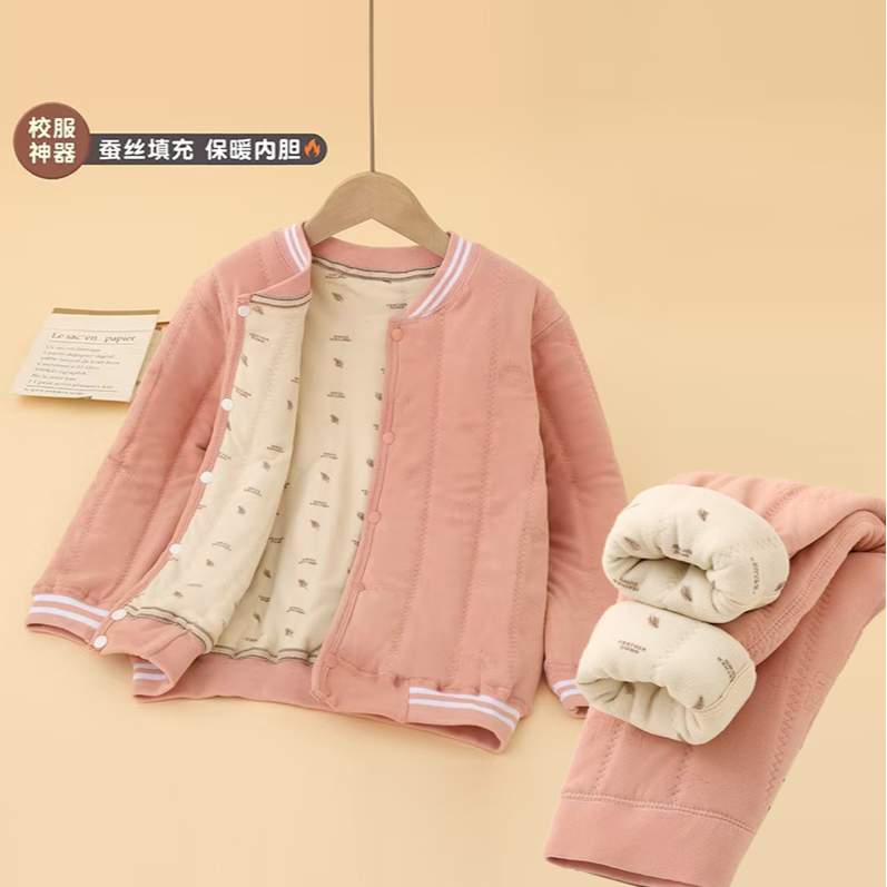 校服神器套装保暖棉袄棉裤贴身舒适男女童内穿秋冬学生外套加厚