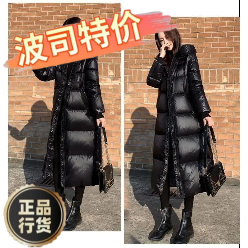 新款爆款新款爆款黑色韩版长款亮面衣女士女款