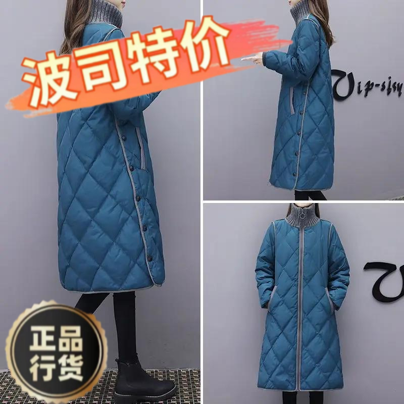 新款爆款秋冬新款羽绒棉服女中长款韩版大码宽松轻薄