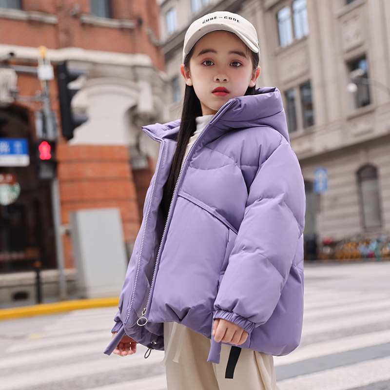巴拉巴拉云朵新款中大童装儿童羽绒服女童加厚洋气中长款宽松
