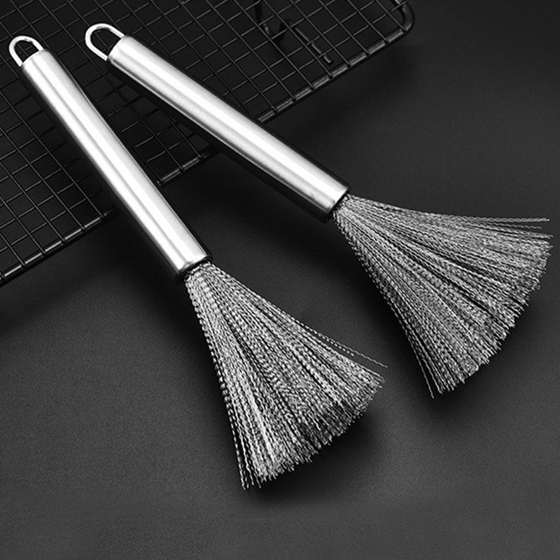 不锈钢锅刷家用刷锅神器厨房食堂厨具专用清洁刷钢丝长柄洗锅刷子
