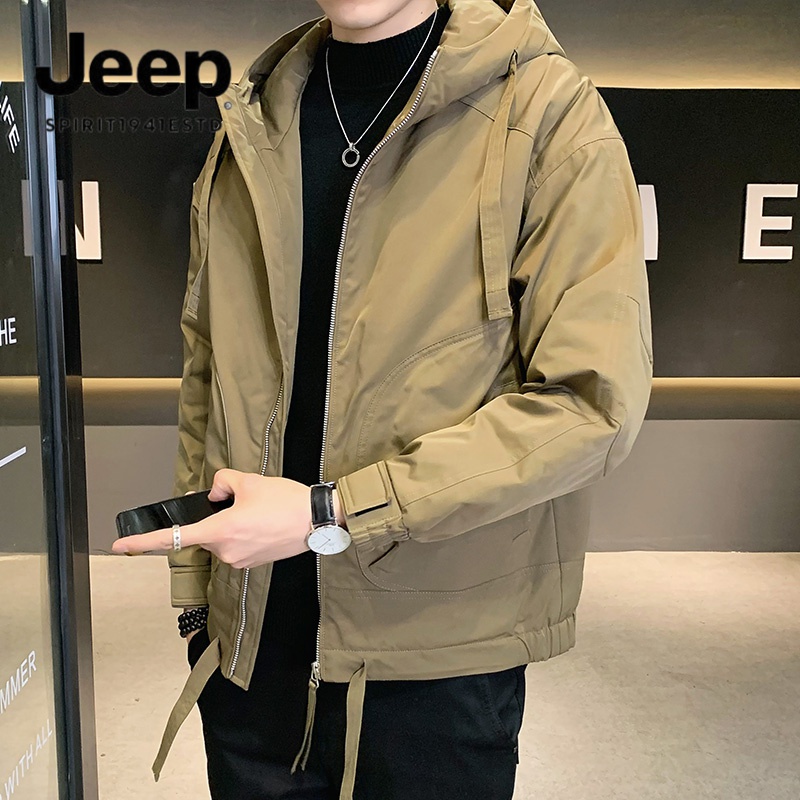 JEEP吉普23加厚季新款保暖青年休闲夹克潮流男士帅气百搭韩版服