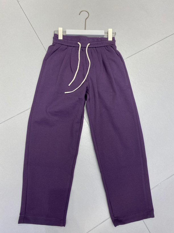 紫色后荷包有标休闲裤