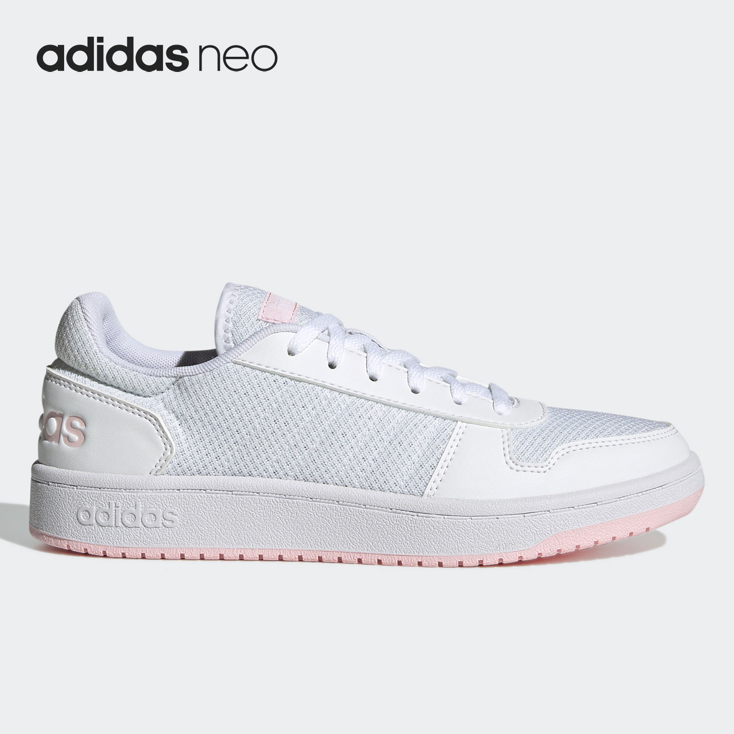 Adidas/阿迪达斯小白鞋板鞋低帮网面系带女子运动休闲鞋 GY7529