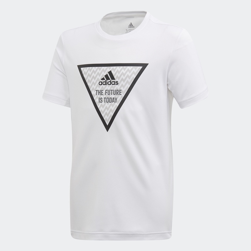 Adidas/阿迪达斯大童运动休闲短袖圆领T恤FK9498男士男款夏季