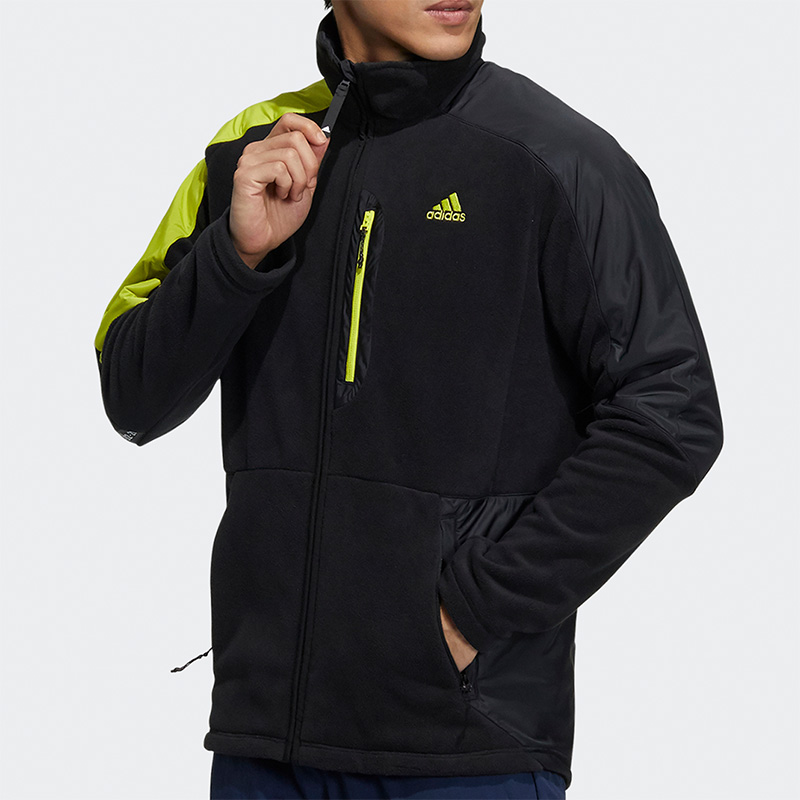 Adidas阿迪达斯男子上衣休闲运动保暖户外立领夹克外套男士H13805