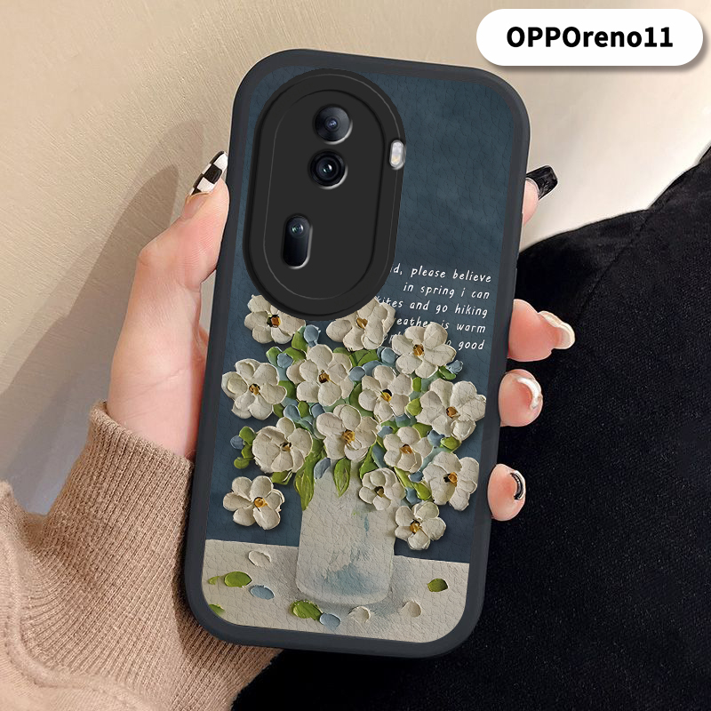 OPPOreno11硅胶壳高档潮创意手机壳女款个性高级感全包防摔保护套