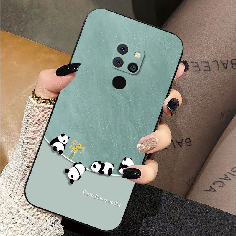 华为mate20液态潮熊猫创意手机壳新款个性女高级感全包防摔保护套