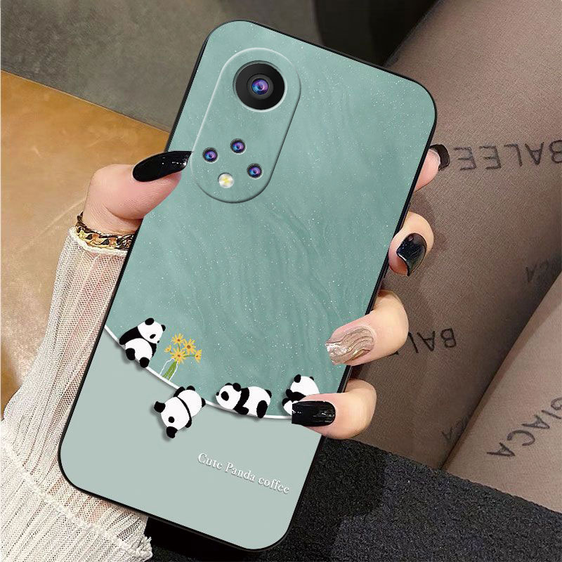 华为nova9液态潮熊猫创意手机壳新款个性女高级感全包防摔保护套