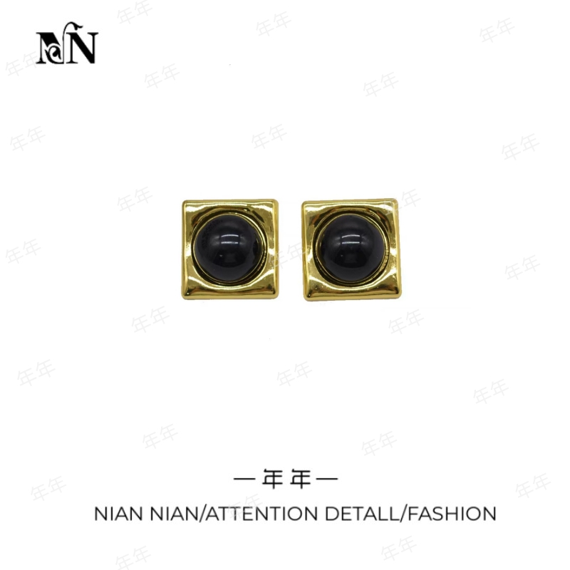 非金属亚克力耳饰 〖洋气〗年年2025年方块法式复古几何方块耳环