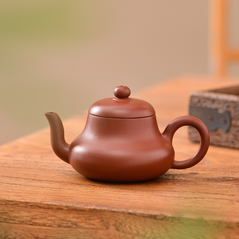 大红袍君德壶纯手工壶小品紫砂壶手拉壶手工茶壶茶道潮州原矿朱泥