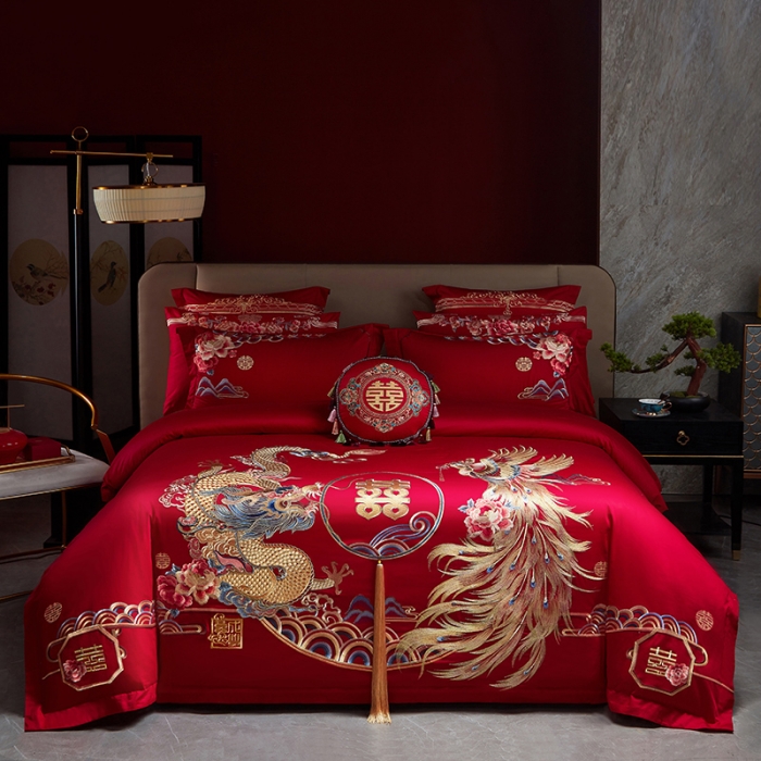 婚庆四件套高货孤品四件套捡漏商场撤柜高端四件套结婚喜被套装