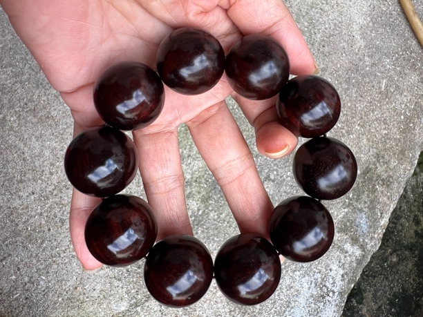 印度小叶紫檀手串男士多金星星老料尺寸2.5文玩手串