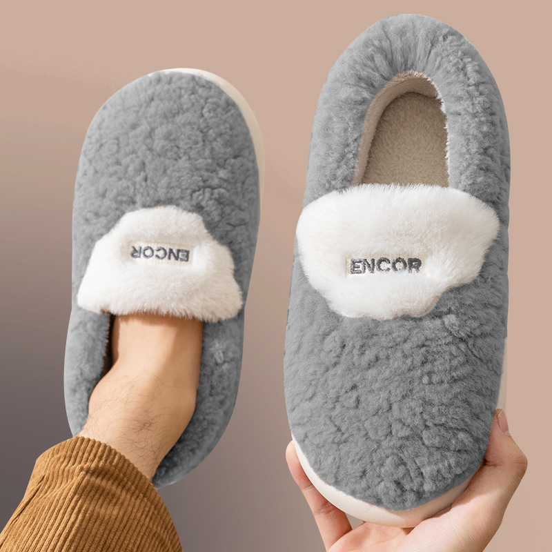 加厚棉拖鞋男士冬季包跟外穿室内居家厚底保暖情侣冬天家居棉鞋男