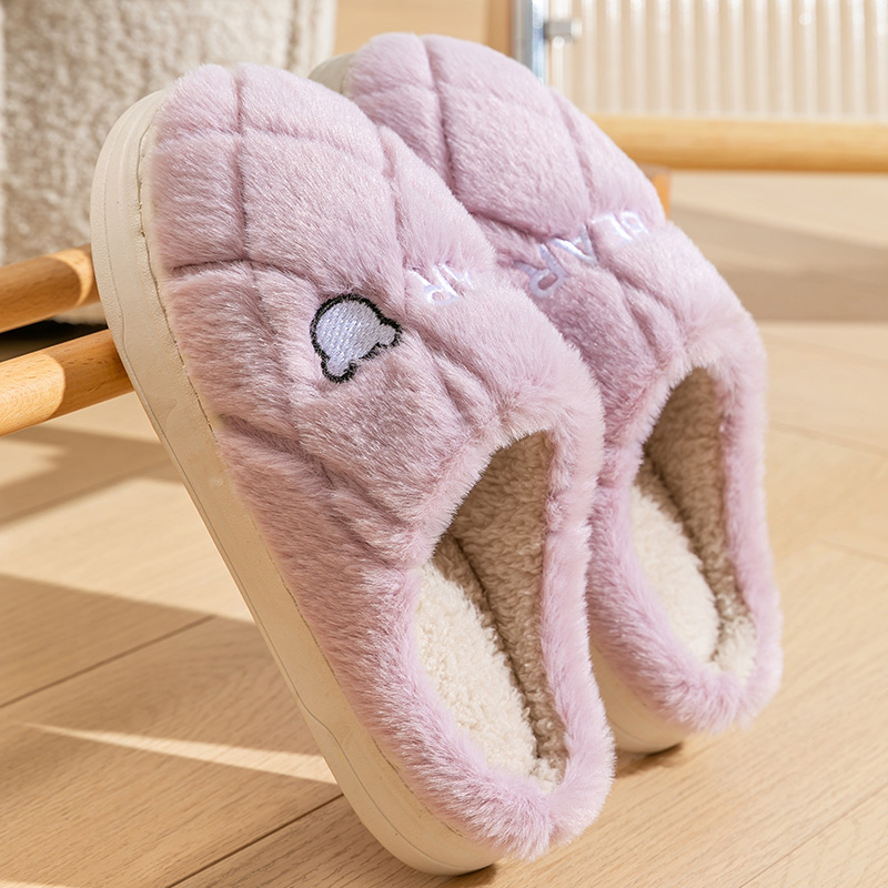 棉拖鞋女士2025新款加绒保暖冬季厚底防滑室内居家毛绒外穿棉拖男