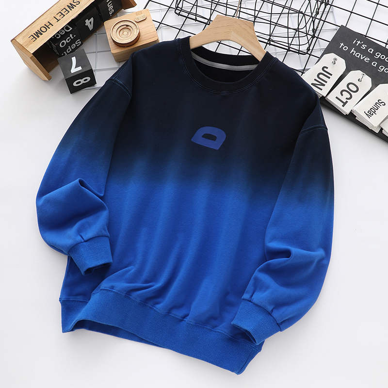 胖童卫衣男童春秋款新款上衣中大童加肥加大圆领学生棉打底衫7755