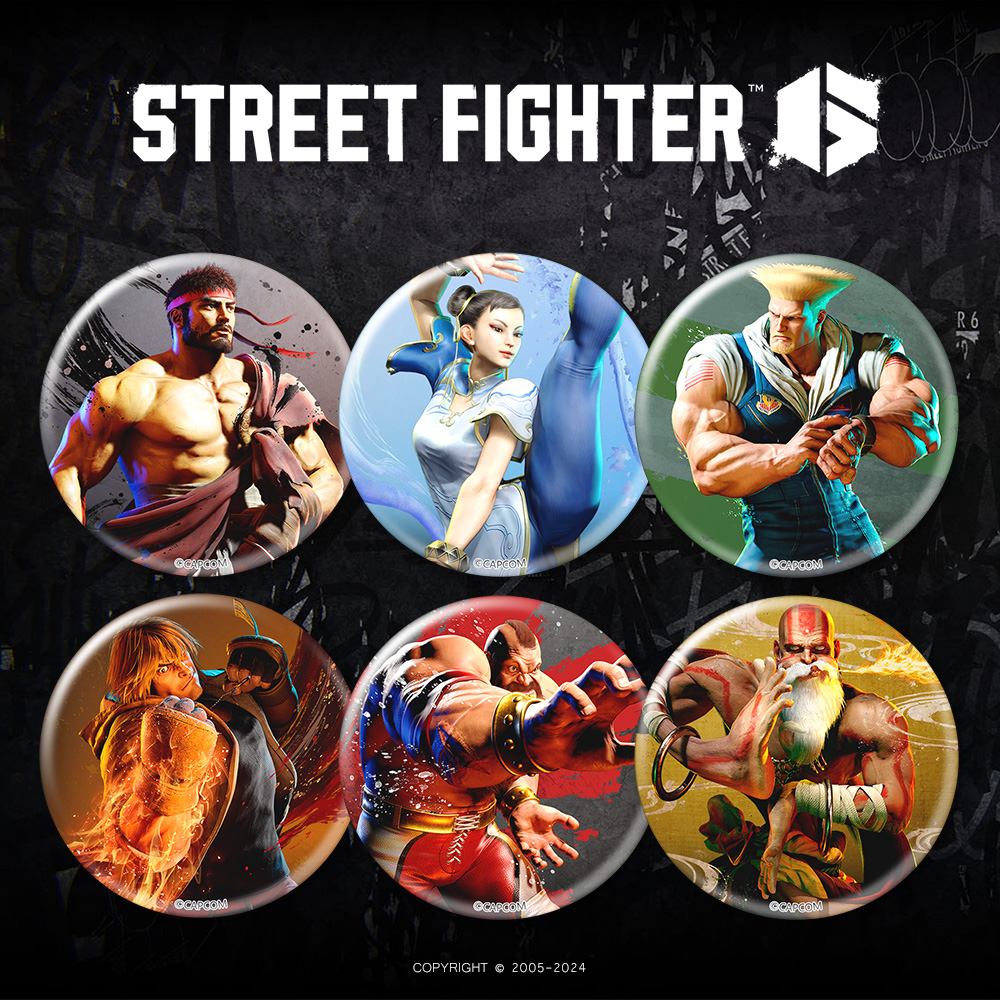 街头霸王6徽章吧唧金属冰箱贴隆春丽豪鬼卢克游戏周边二次元谷子