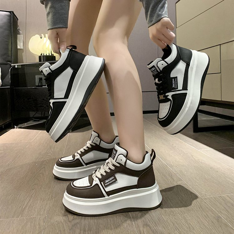 回力瑞高帮小白鞋女款2024新款秋冬厚底爆款简约ins潮鞋休闲运动