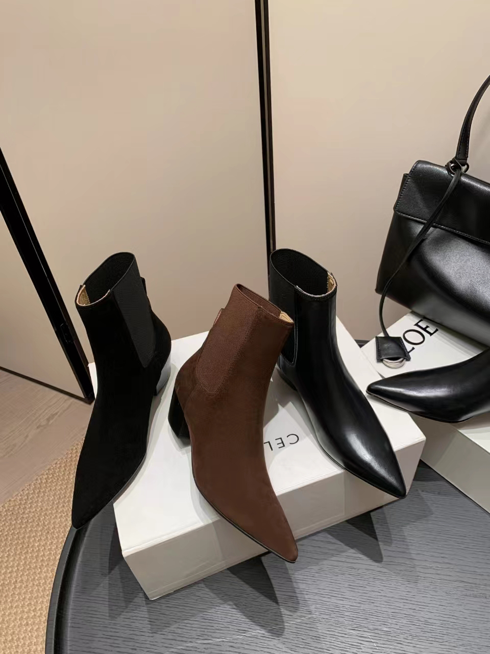 【蔻牌女鞋】4cm秋冬爆款靴子时尚女靴韩版潮流小短靴百搭粗跟女鞋