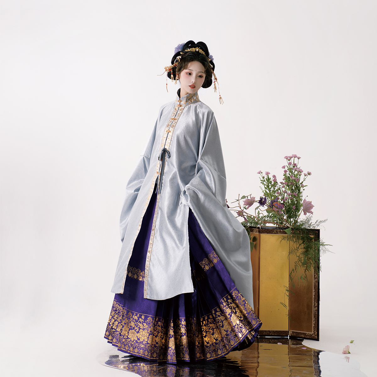 静还决 芙香 华彩东方同款 原创明制汉服女长衫马面裙套装秋季