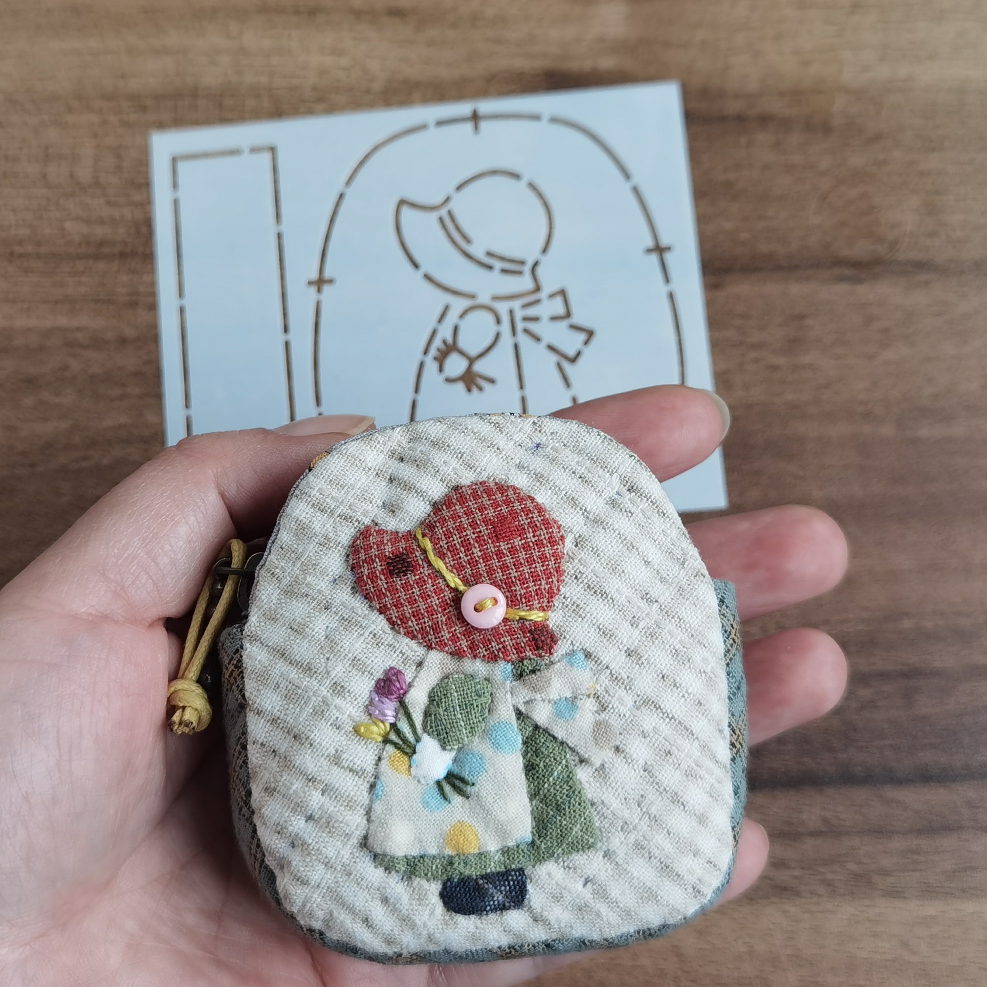 DIY模板拼布描图工具苏姑娘耳机包迷你收纳包模板 不含材料