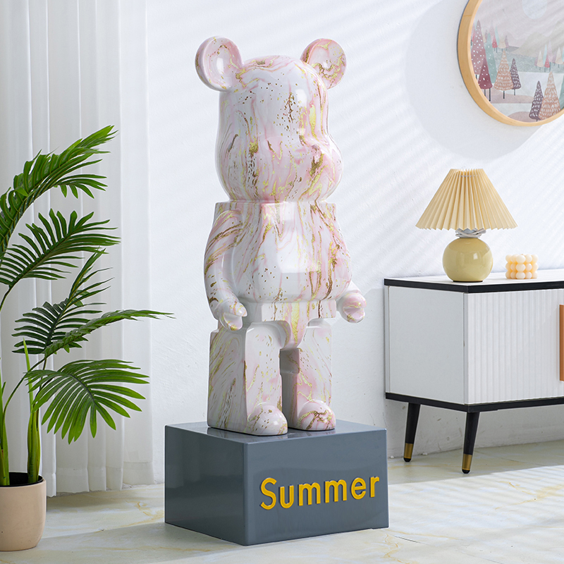 网红熊卡通存钱罐现代轻奢简约创意客厅电视柜大型落地摆件装饰品