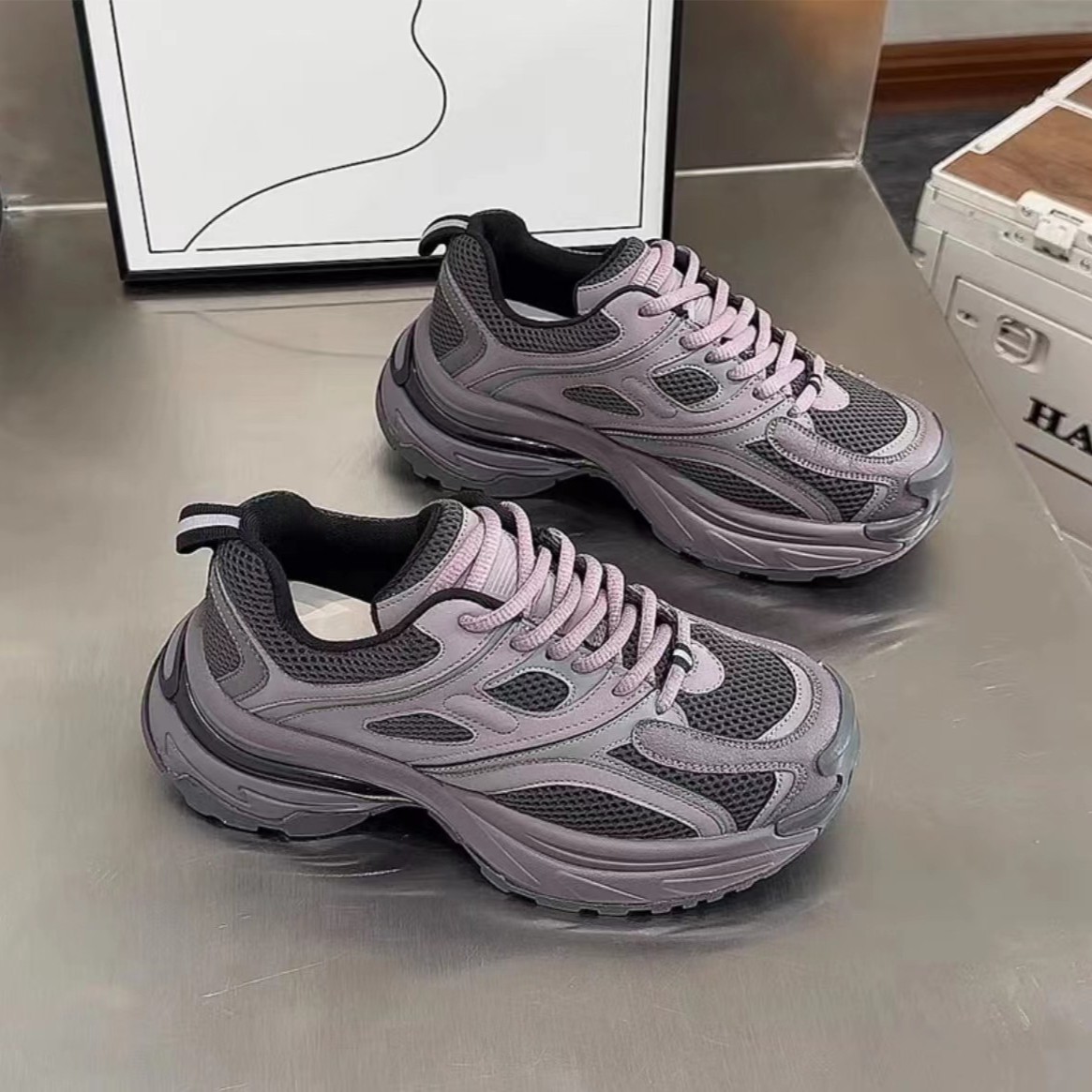 老爹鞋女2023秋冬新款学生百搭韩系棉鞋冬季加绒厚底休闲运动鞋