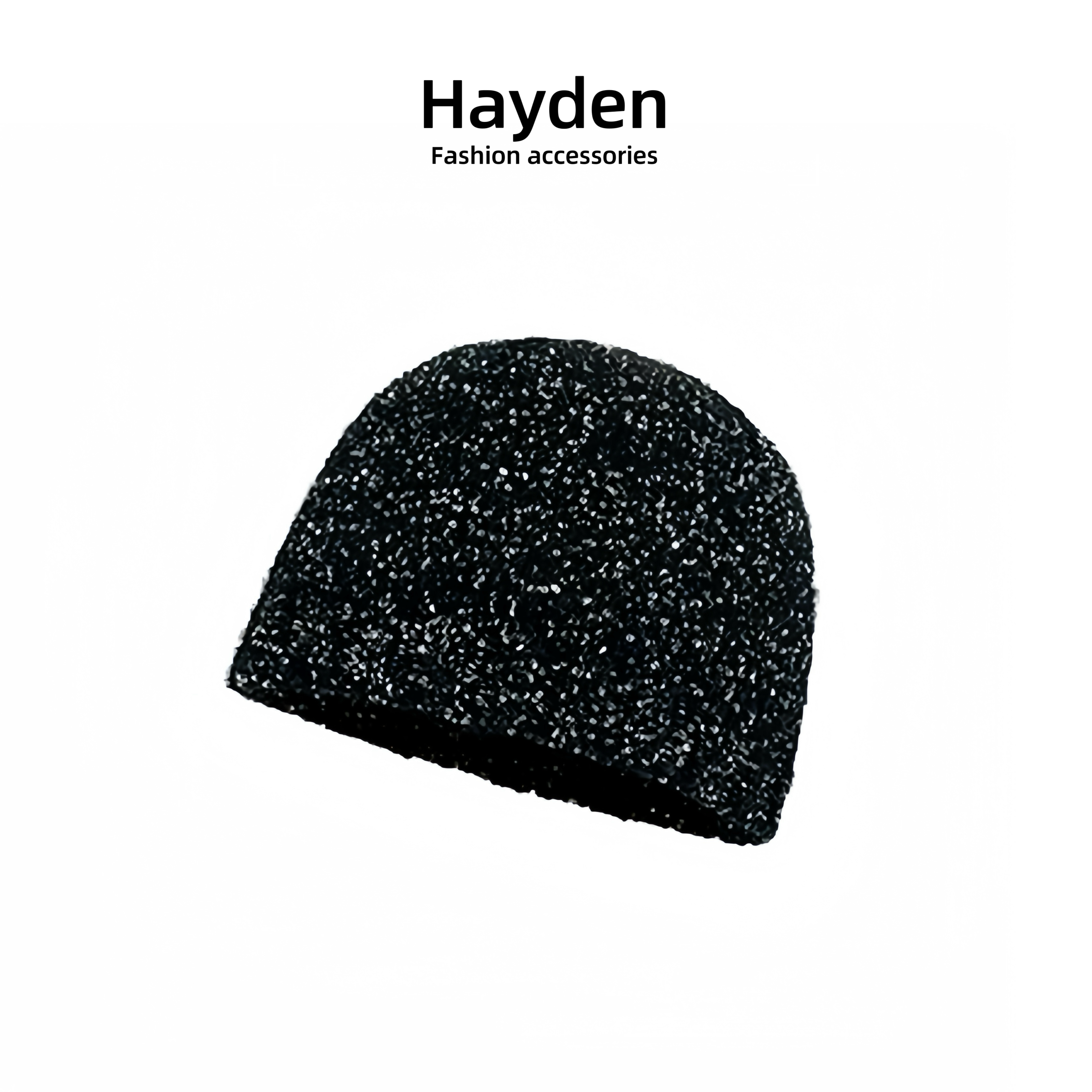 Hayden现亮片针织包头帽甜酷个性冷帽设计感针织帽子潮