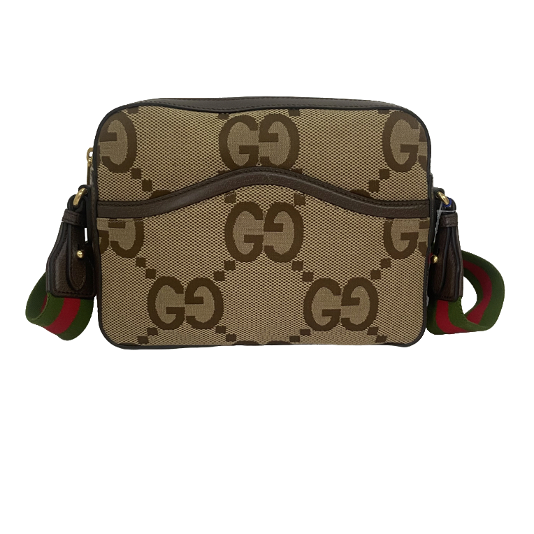 95新 GUCCI/古驰 男士休闲时尚百搭标老花帆布斜挎包/040