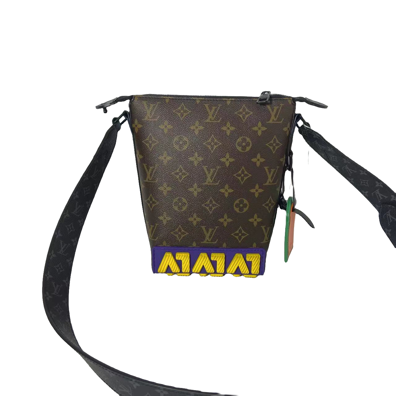 99新 LouisVuitton/路易威登 男士芯片款棕老花限量款斜挎包 /070