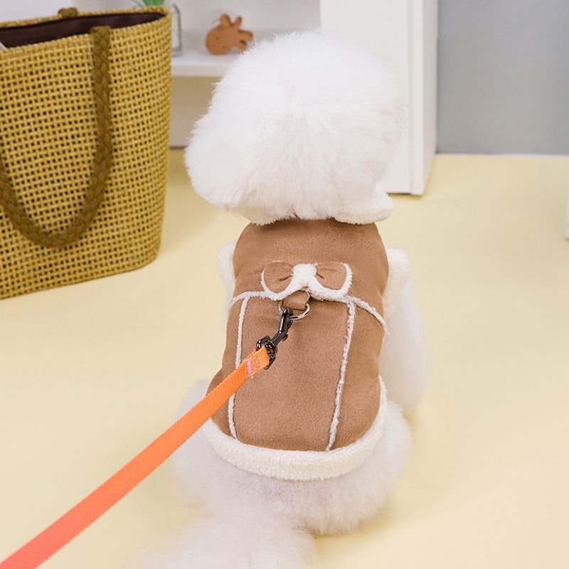 狗狗衣服冬季保暖棉衣秋冬装麂皮绒衣宠物猫咪小型犬泰迪比熊小狗
