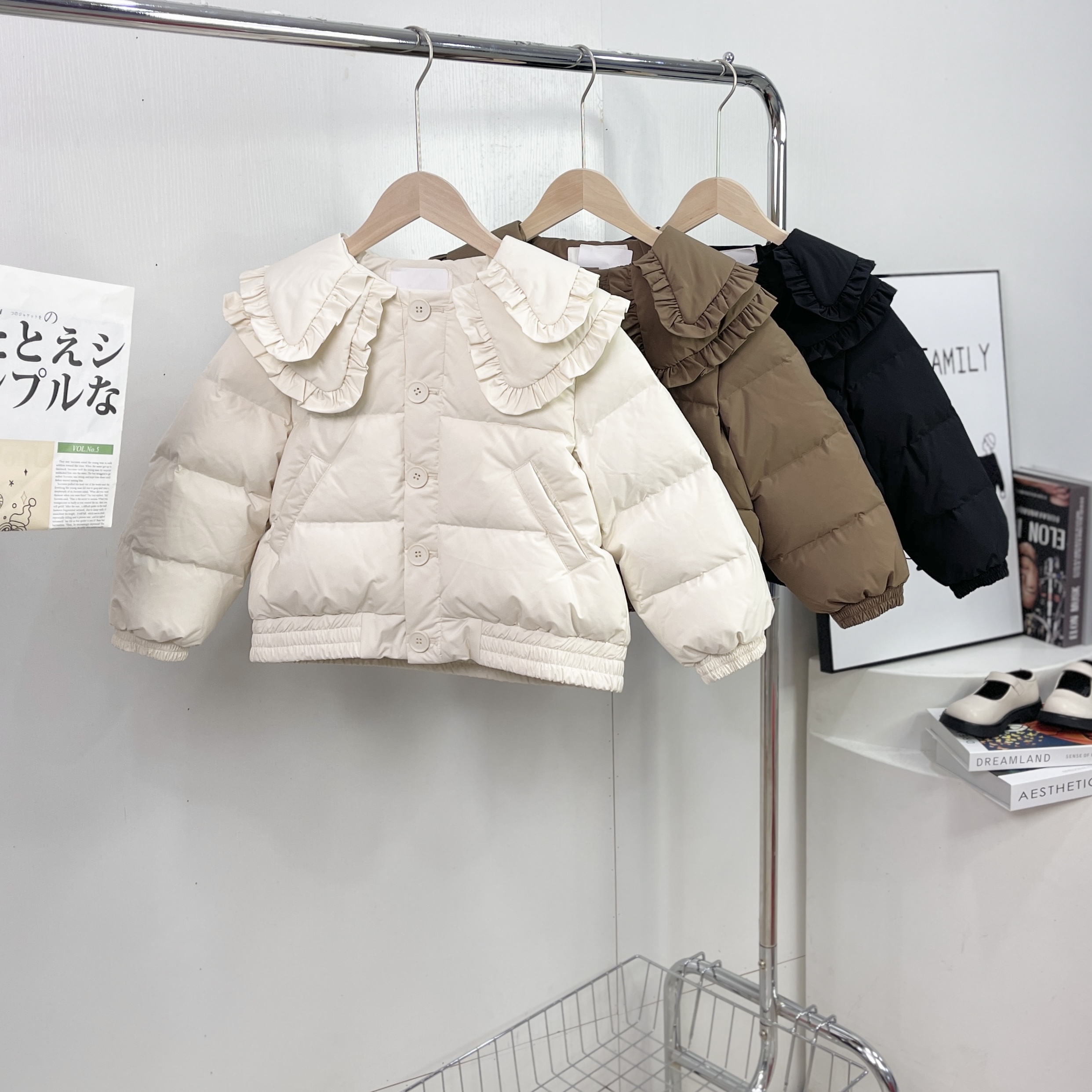 6169羽绒服 黑色 白色 咖色（NN）