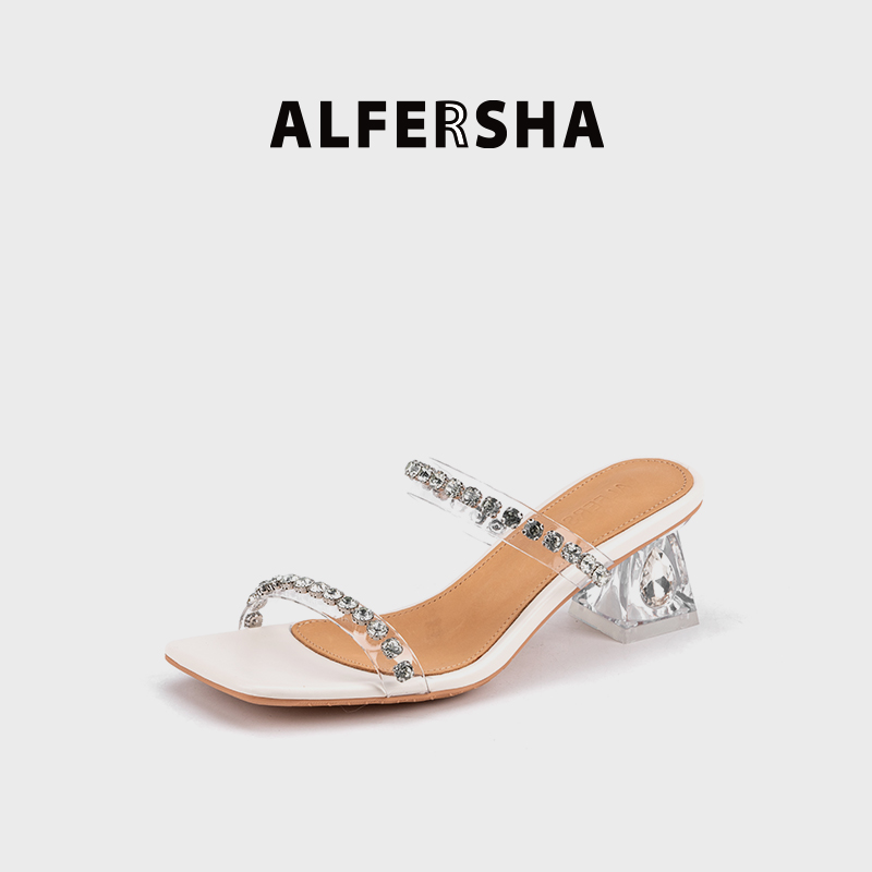 ALFERSHA/阿芙莎73683夏季新款百搭仙女时尚细跟气质时装凉鞋B