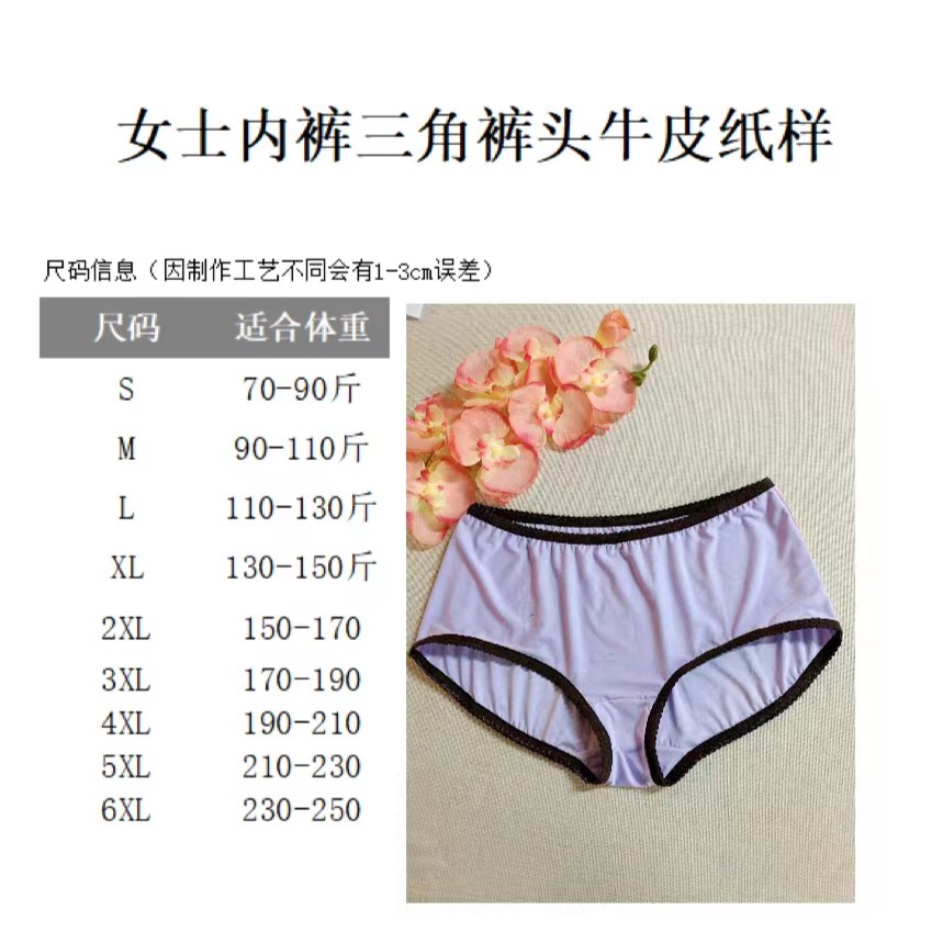 女士1:1牛皮纸纸样内裤三角裤头安全裤纸样