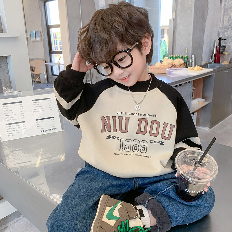 春秋款卫衣男童2025新款儿童休闲秋冬上衣宝宝秋季潮款打底衫