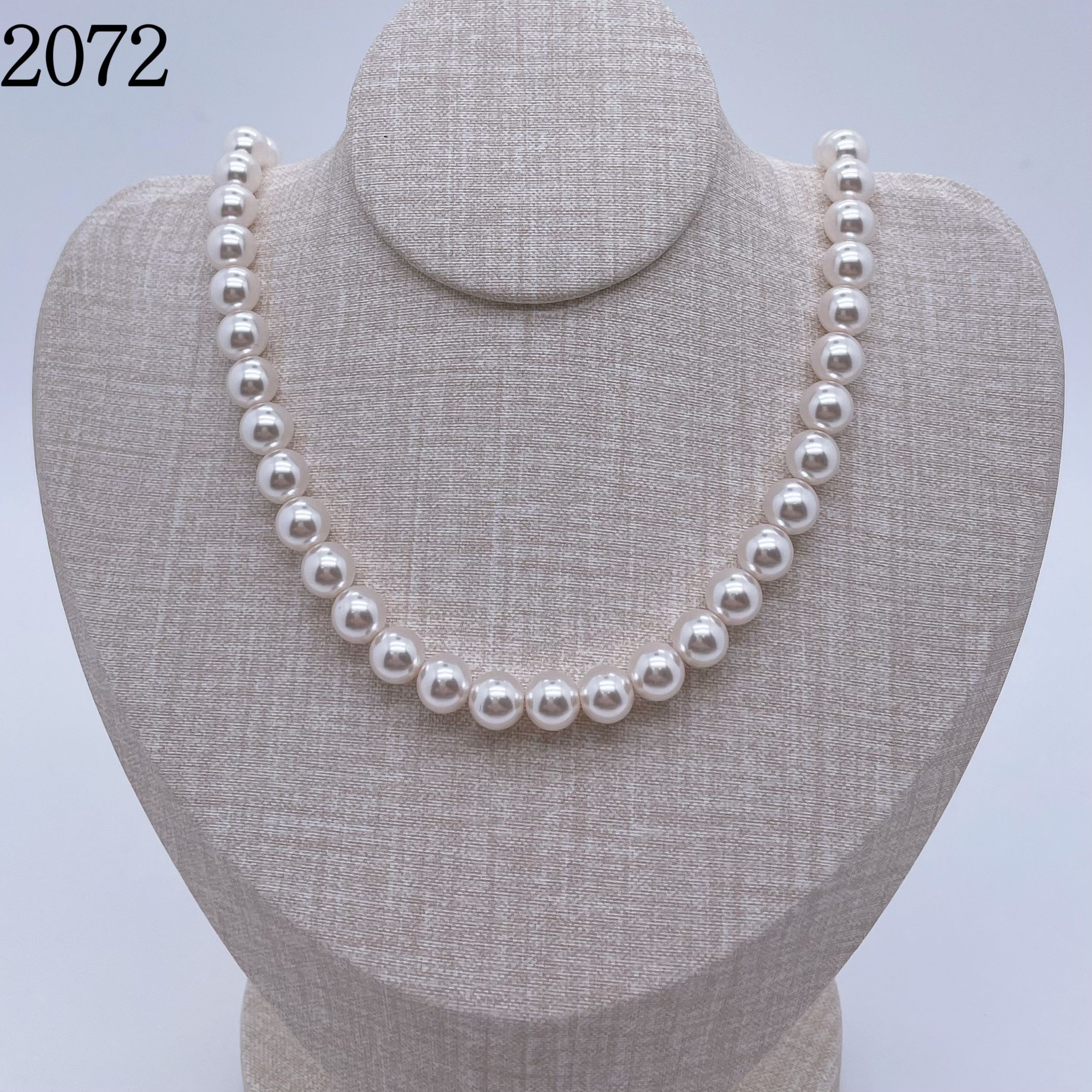 铜合金仿珍珠项链 铜合金项链 经典白色8mm珠珠项链2072