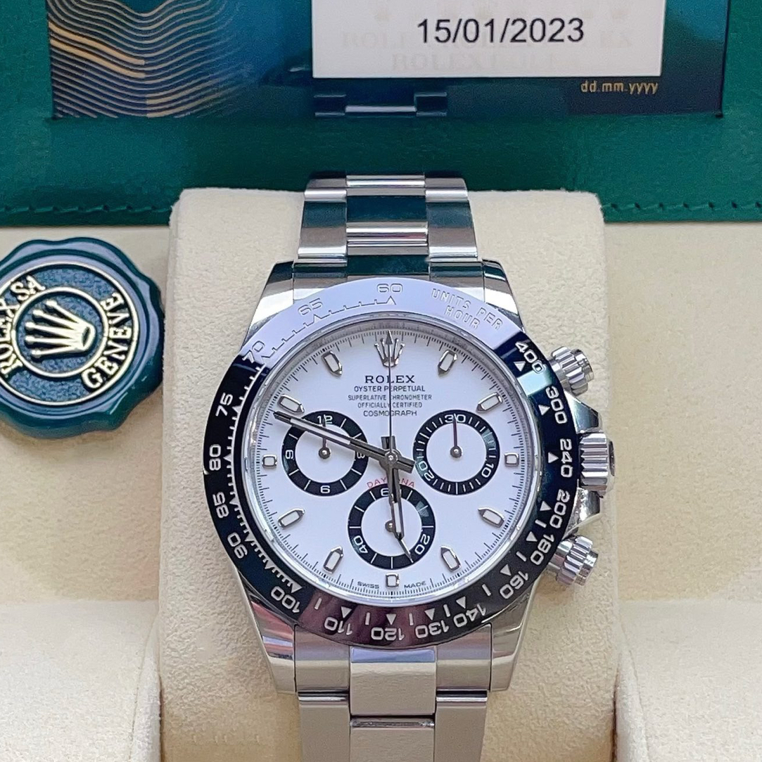 95新 Rolex/劳力士 迪通拿116500白熊猫23年票卡盒子/24NH8237
