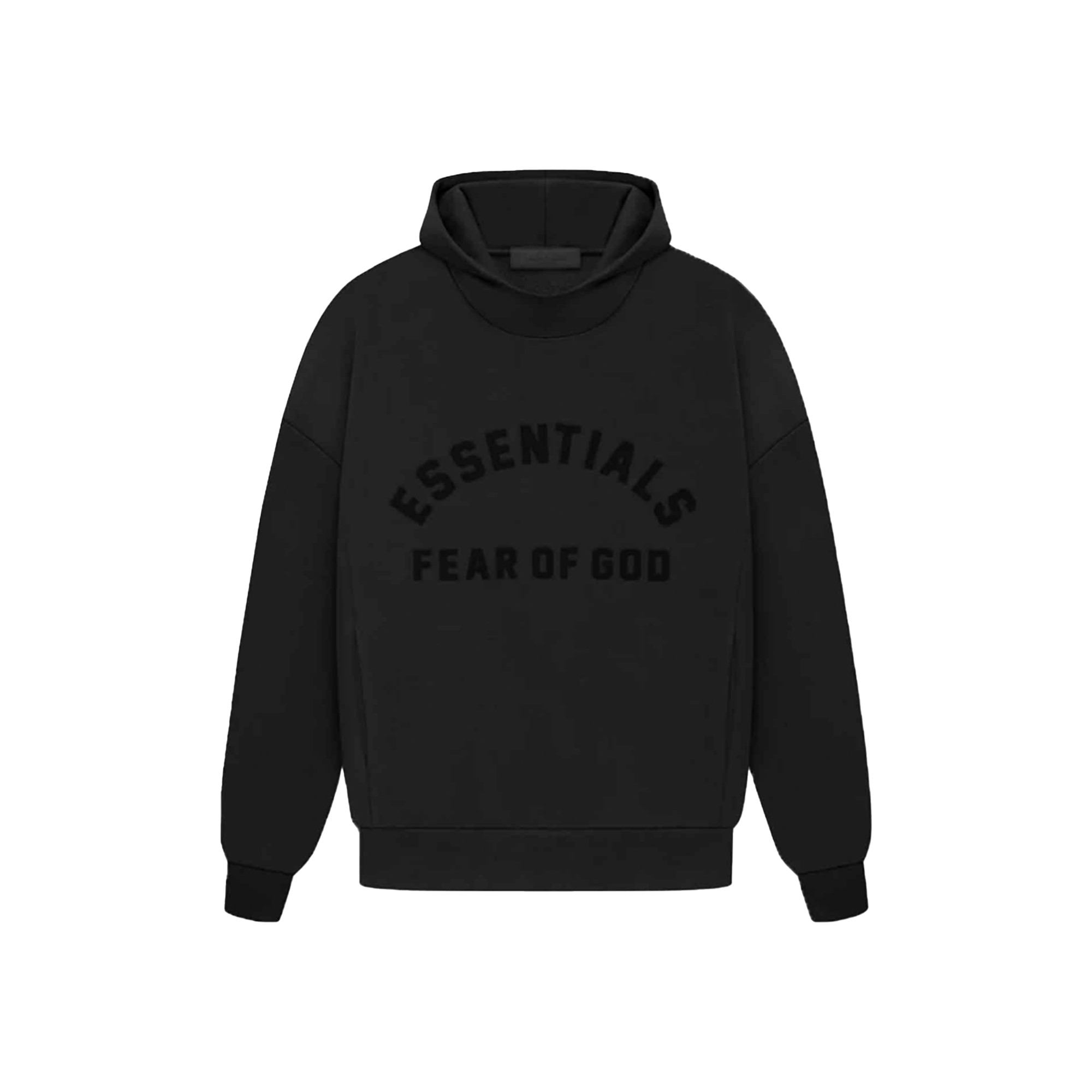 Essentials 23SS 玄青黑弧形印花美式休闲时尚男款高街连帽衫卫衣