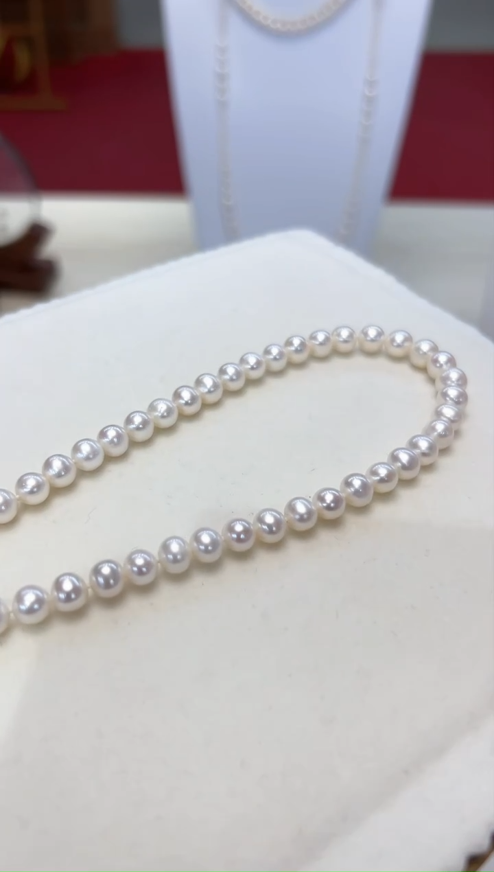 【闪购商品】淡水珍珠项链未镶嵌6.5-7.5MM 23A