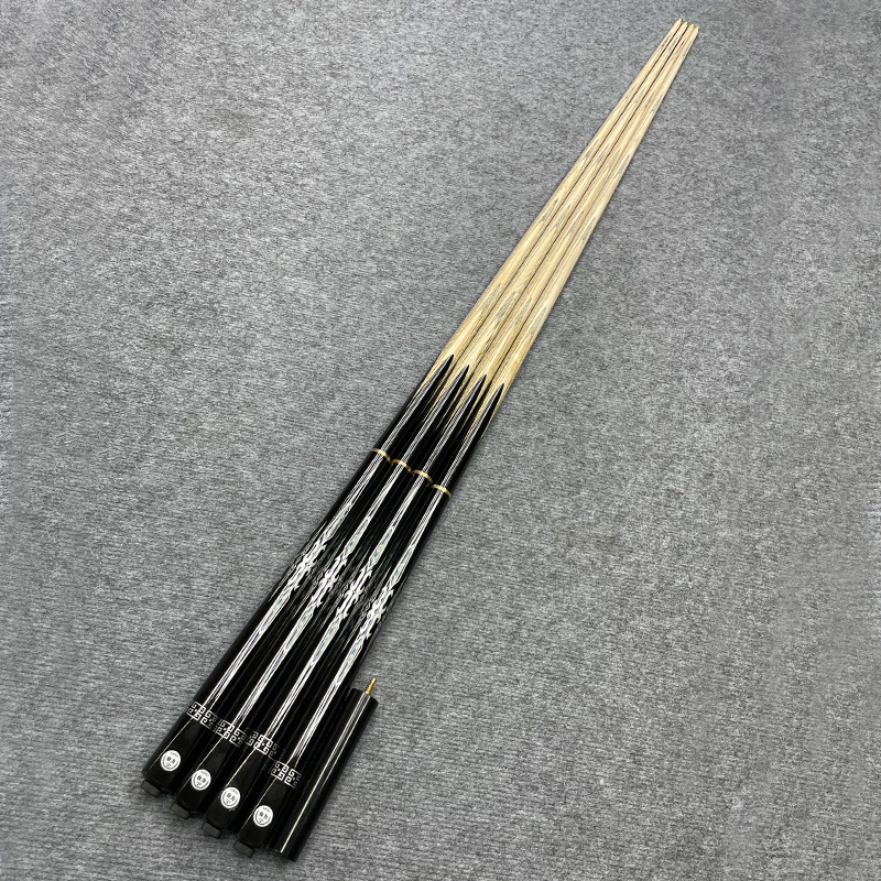 【机雕神剑2】台球杆10mm小头铜箍桌球杆中式黑八球杆斯诺克白蜡木