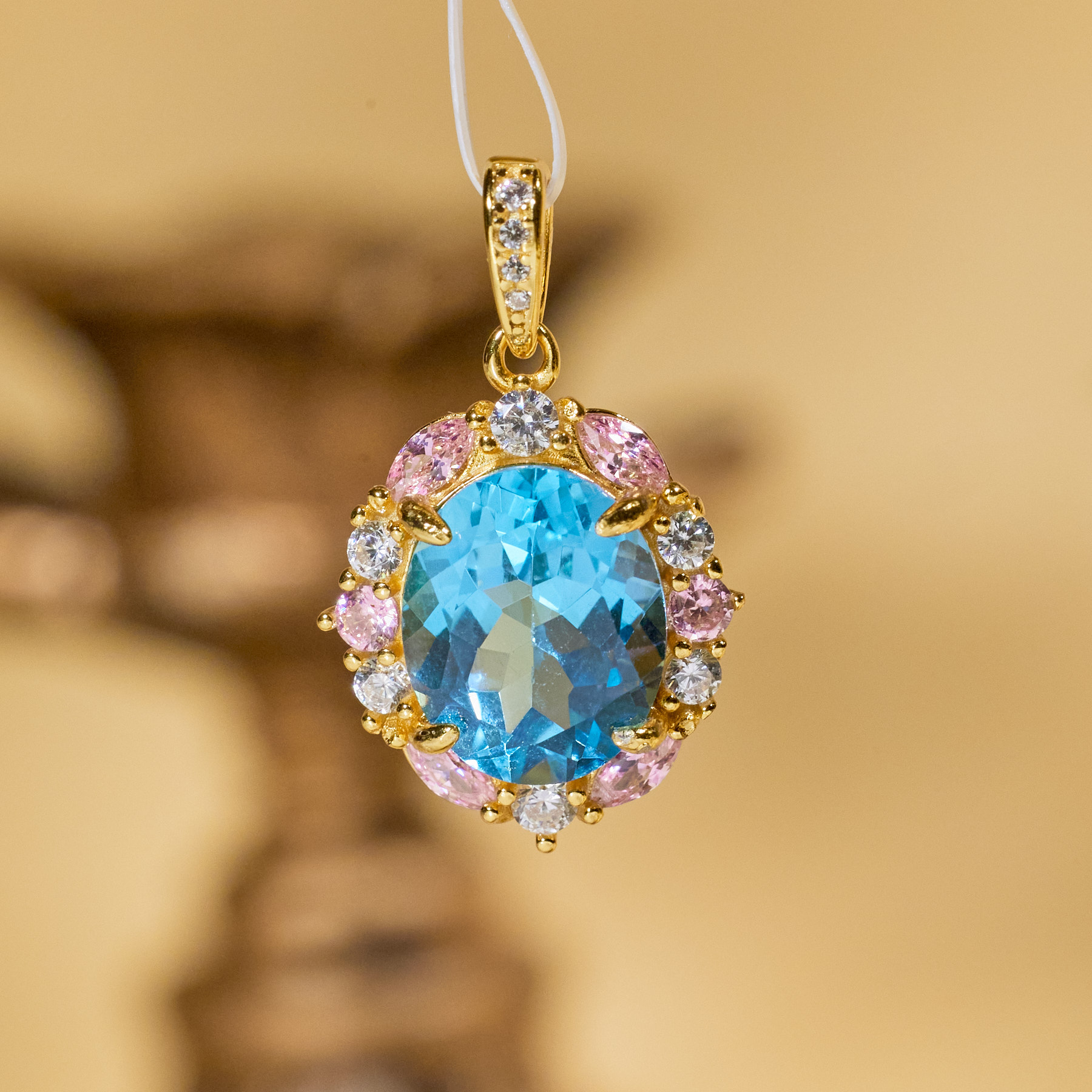 【玉峰珠宝丨安娜严选】托帕石吊坠S925银【N5369】多样性发一