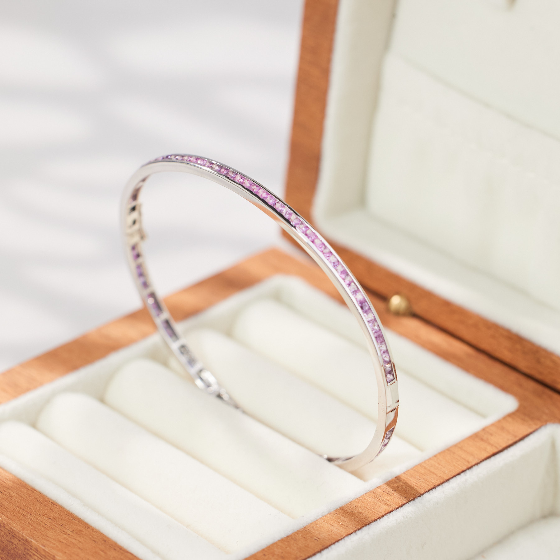 玉峰珠宝丨安娜【U0868】无烧彩蓝宝石手镯*18K金镶嵌