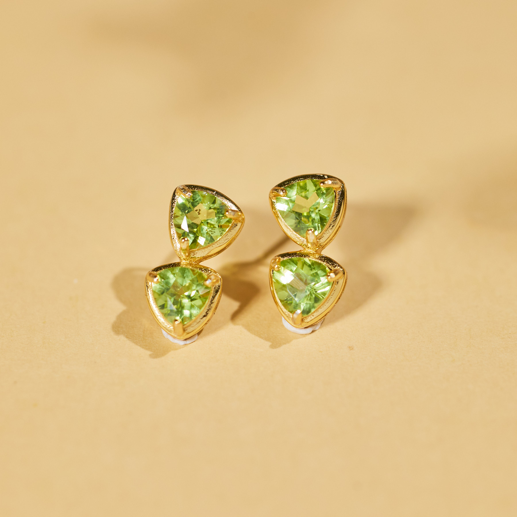 【玉峰珠宝丨安娜严选】橄榄石耳钉S925银【W6140】多样性发一